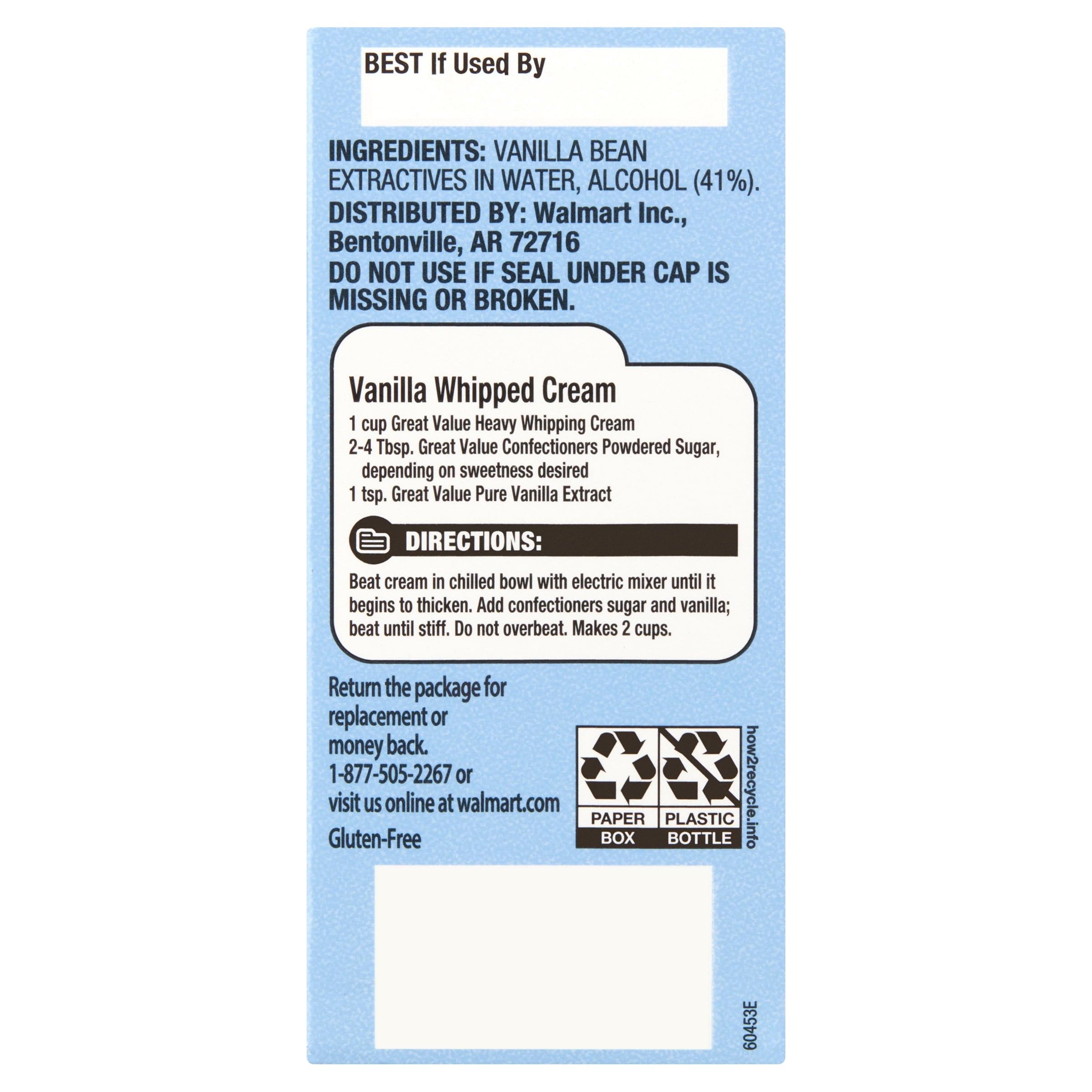 Great Value Pure Vanilla Extract, 1 fl oz