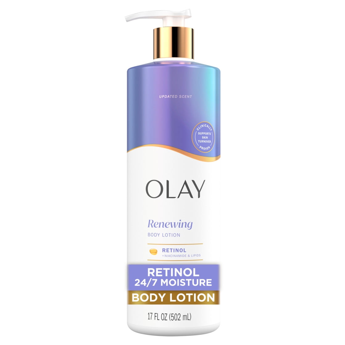 Olay Renewing Body Lotion with Retinol, 17 fl oz, Body Lotion for Smoother Skin